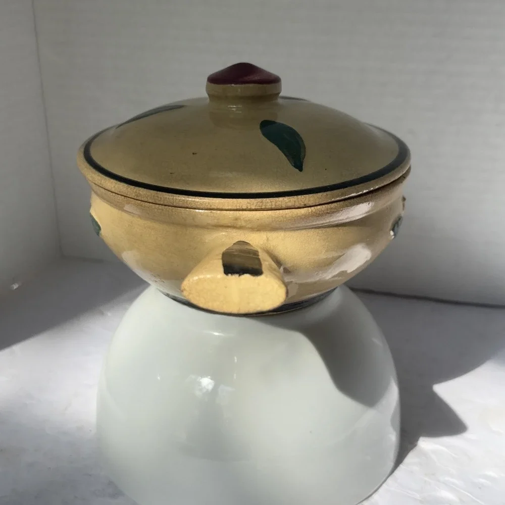 1 RARE Watt Rio‎ Rose Indivdual Casserole with Lid